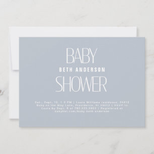 Invitación Cosas simples y turbias Baby Shower azul