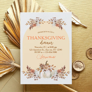 Invitación Cosecha Acogedora Patrón de reunión de otoño