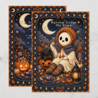 Invitación Cosecha bajo las estrellas, Halloween de Trunk or 