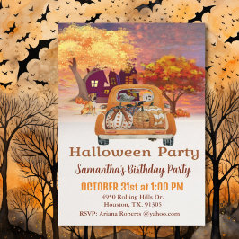 Invitación Cosecha Camión de recogida Fiesta de Cumpleaños de