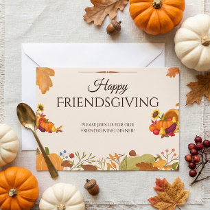 Invitación Cosecha de Otoño Caluroso Día de Acción de Gracias