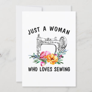Invitación Coser  Sólo Una Mujer Que Ama Masticar