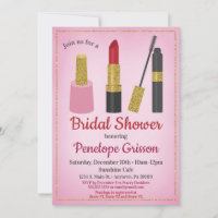 Cosméticos de maquillaje Ducha de novias Invitació
