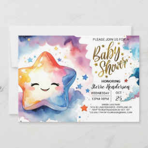 Invitación Cosmic Adventure espera a Baby Shower