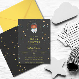 Invitación ¡Cosmic Cutie está en camino! Bear Baby Shower