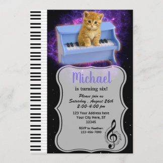 Invitación cósmica del Universo del Gato Piano