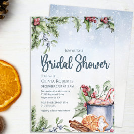 Invitación Cosmoso invierno caliente cocoa Snowly Bridal Show