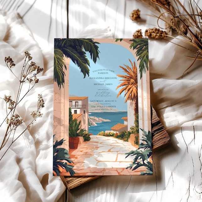 Invitación Costa Amalfi | Boda de mosaicos mediterráneos (Subido por el creador)