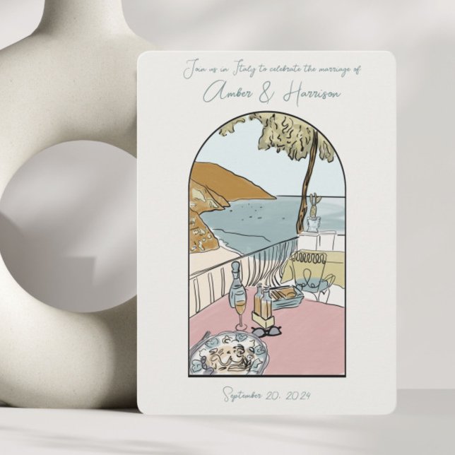 Invitación Costa Amalfitana Boda Italia Salva La Fecha (Subido por el creador)