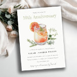 Invitación Costa de Marfil Naranja Cóctel Verde Aniversario c<br><div class="desc">Elegante colección de cócteles de frutas acuáticas.- es un elegante Ilustracion de acuarela de estilo real de cócteles pastel, rodeado de hierbas y plantas verdes, perfecto para tus fiestas con temas de cóctel. Es muy fácil de personalizar, con sus datos personales. Si necesita cualquier otro producto o personalización que coincida,...</div>