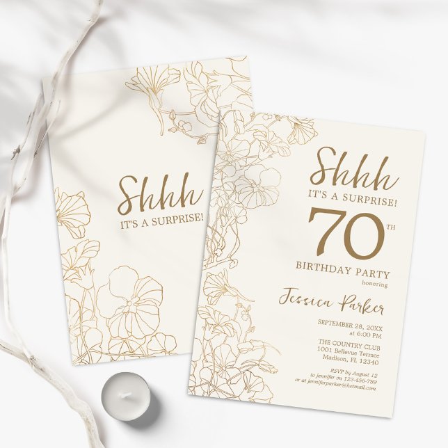 Invitación Costa de Marfil Sorpresa Botánica 70 cumpleaños (Subido por el creador)