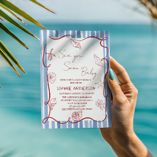 Invitación Costa Marítima Conchas Marinas Nos Vemos Pronto pa
