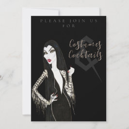 Invitación Costumes and Cocktail Halloween Party Invitation