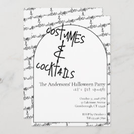Invitación Costumes and Cocktails Halloween Party