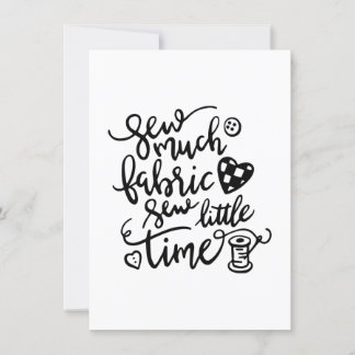 Invitación Costura | Restablecer Mucha Tela Poco Tiempo