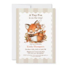 Cosy Autumn Fox Baby Shower acogedor Fiesta Woodla