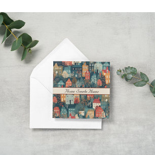 Invitación Cosy Hygge Village Nordic Folk Art, personalizado