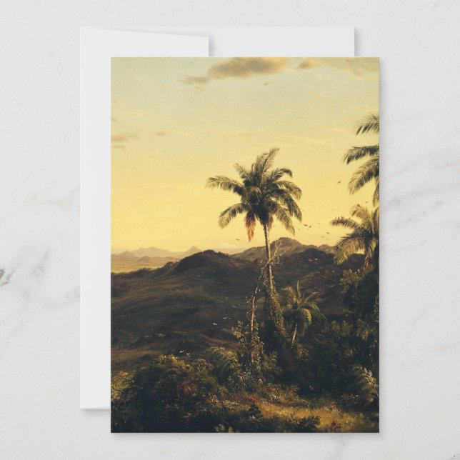 Invitación Cotopaxi desde los Andes por Frederic Edwin Ch (Anverso)