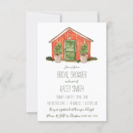 Invitación Cottagecore Cottage Shed Garden Bridal Shower