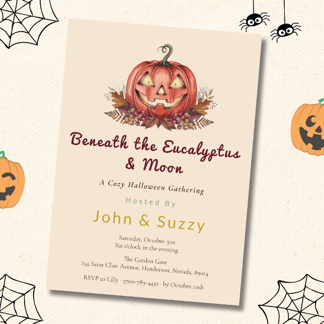 Invitación Cottagecore Halloween Calabaza  (Subido por el creador)