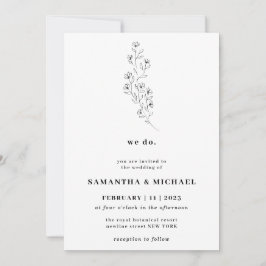 Invitación Cotton Boho White Clear Botanical lo hacemos