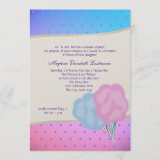 Invitación Cotton Candy Sweet Dieciséis Cumpleaños