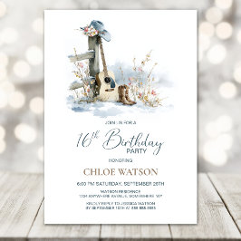 Invitación Country and Western Winter 16th Birthday Party