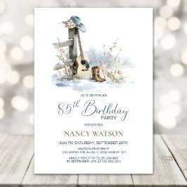 Invitación Country and Western Winter 85th Birthday Party