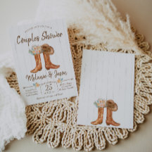 Country Boots Parejas Co-Ed Bridal Shower