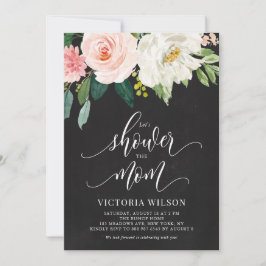 Invitación Country Chalkboard Rubor Floral Fall