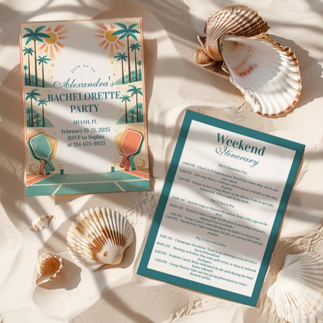 Invitación Country Club Pickleball Bachelorette (Subido por el creador)