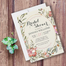 Invitación Country Garden Floral Bridal Shower Invitation 
