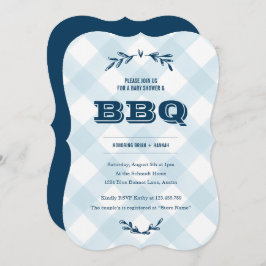 Invitación Country Gingham Baby Shower