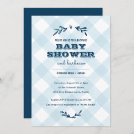 Invitación Country Gingham Baby Shower
