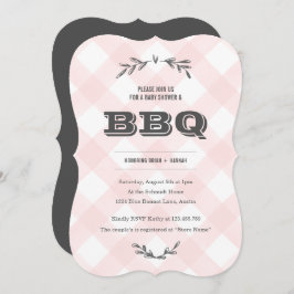Invitación Country Gingham Baby Shower