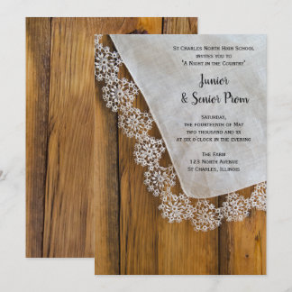 Invitación Country Lace Junior / Senior Prom