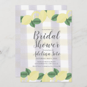 Invitación Country Lemon Boho Watercolor Placa Bridal Shower