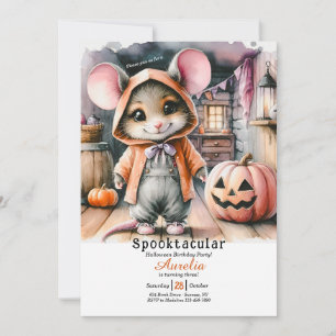 Invitación Country Mouse Halloween
