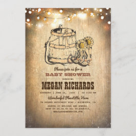 Invitación Country Rustic Cowboy Boots Baby Shower