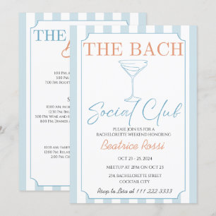 Invitación Country Social Club Cocktail Bachelorette Weekend