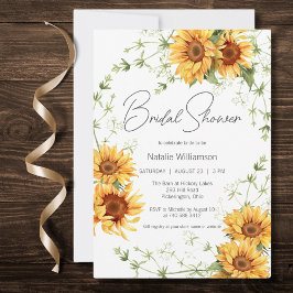 Invitación Country Sunflowers and Vines Brillant Shower