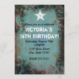 Invitación Country Western Cowgirl Sweet 16