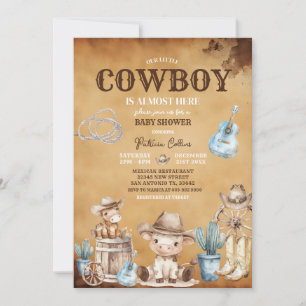 Invitación Country Western Our Little Cowboy Baby Shower