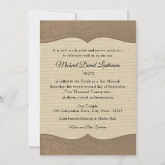 Invitación Country Western Rustic Bar Mitzvah