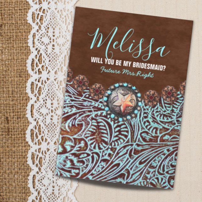 Invitación country western serías mi dama de honor (country western will you be my bridesmaid invitation)