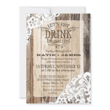 Country Western Wood Lace Rustic Boda