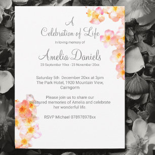 Invitación Country Wildflower Celebración de la carta de la v