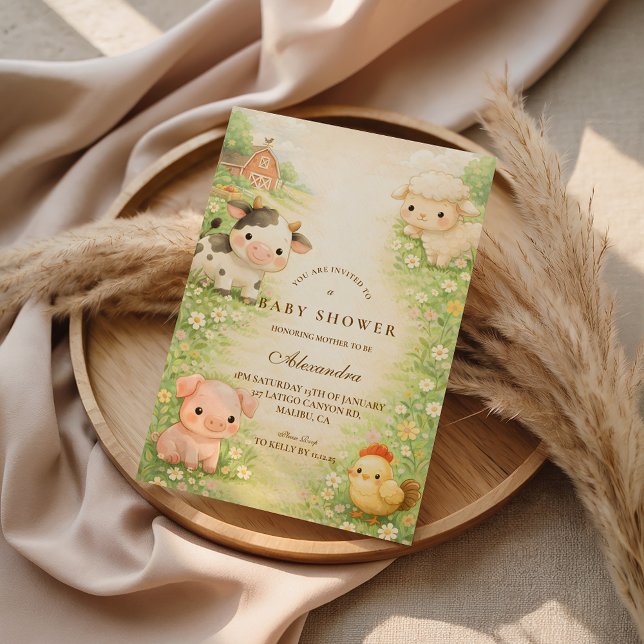 Invitación Countryside Barnyard Baby Shower (Subido por el creador)