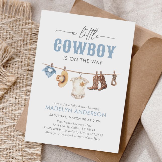 Invitación Cowboy Baby Shower (Subido por el creador)