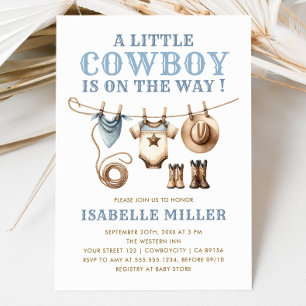 Invitación Cowboy Baby Shower
